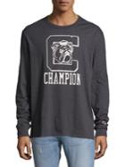 Champion Long-sleeve Varsity Logo Graphic Tee