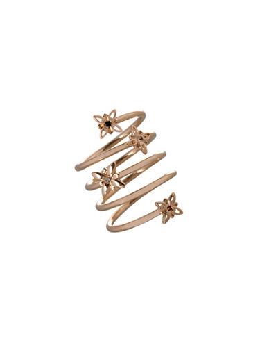 Bcbgeneration Word Up Group 12k Goldplated Spiral Ring