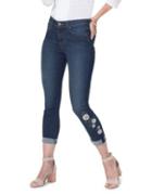 Nydj Alina Embroidered Rolled Cuff Ankle Jeans