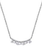 Sonatina 18k White Gold & Diamond Bar Necklace