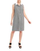Foxcroft Cotton Striped Shirt Dress