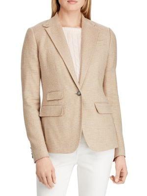 Lauren Ralph Lauren Slim-fit Glen Plaid Blazer