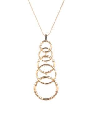 Trina By Trina Turk Goldtone Multi-ring Pendant Necklace