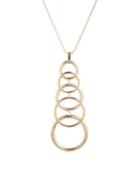 Trina By Trina Turk Goldtone Multi-ring Pendant Necklace