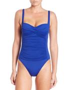 La Blanca Ruched One-piece Swimsuit