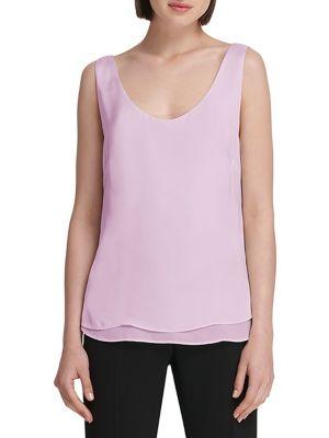 Donna Karan Sleeveless Scoopneck Blouse