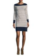 French Connection Stripe Long-sleeve Sheath Dress