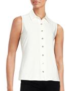 Tommy Hilfiger Button-down Sleeveless Blouse