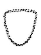 Cristabelle Black Crystal Chain Necklace