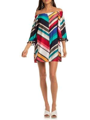 Trina Turk The Tourist Off-the-shoulder Shift Dress