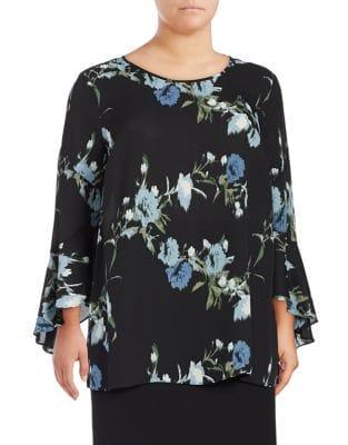 Vince Camuto Plus Plus Floral Blouse