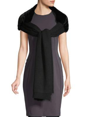 Echo Faux Fur Front-tie Scarf