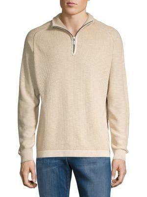 Tommy Bahama Island Tide Half-zip Cotton Sweater