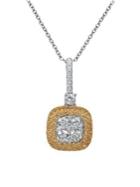 Effy White Diamond, Yellow Diamond & 14k Gold Pendant Necklace