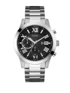 Guess Iconic Chronograph Atlas Stainless Steel Chronograph Bracelet Watch