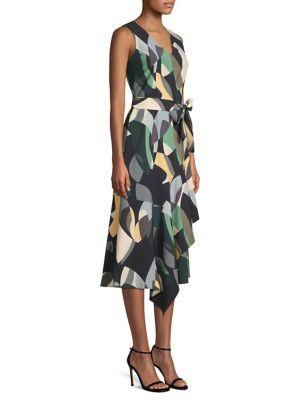 Lafayette 148 New York Printed Belted Dress