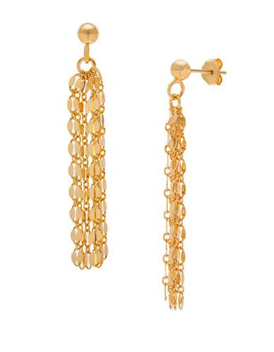 Lord & Taylor Goldtone Chain Tassel Earrings