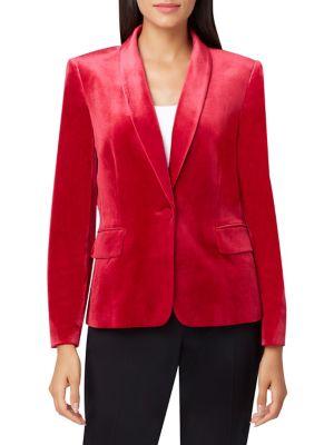 Tahari Arthur S. Levine Long-sleeve Velvet Jacket