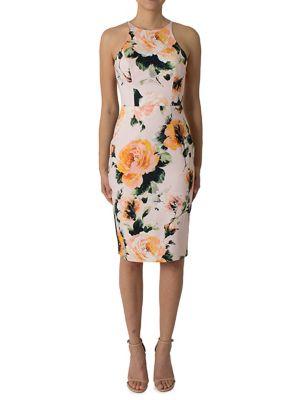 Black Halo Montego Printed Sheath Dress