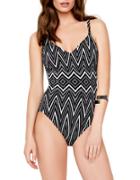 Gottex Infinity V-neck One-piece Printed Swimsuit