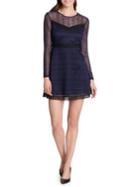 Guess Long-sleeve Lace A-line Dress