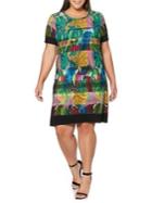 Rafaella Plus Botanical-print A-line Dress