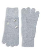 Lord & Taylor Beaded Knit Gloves