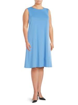 Nipon Boutique Plus Sleeveless Ribbed Knit Dress