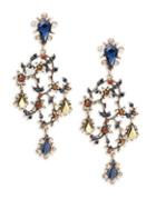 Cara Embellished Vine Earrings