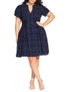City Chic Plus Blue Skies A-line Dress