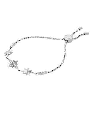 Michael Kors Brilliance Crystal And Stainless Steel Pave Star Bracelet