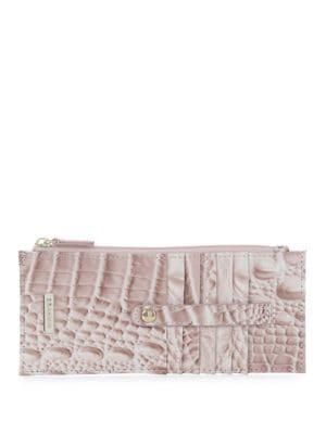 Brahmin Melbourne Embossed Leather Credit Card Wallet