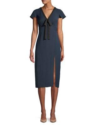 Cooper St Bow Ruffled Sheath Dress