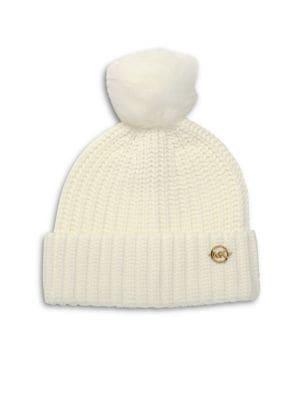 Michael Michael Kors Knitted Faux Fur Pom-pom Beanie