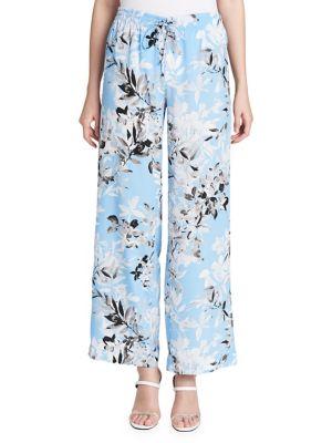 Calvin Klein Floral Printed Wide-leg Pants