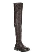 Free People Over-the-knee Crinkled Leather Boots