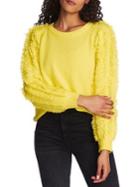 1.state Fringe-sleeve Cotton-blend Sweater