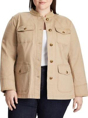 Lauren Ralph Lauren Plus Straight-fit Canvas Jacket