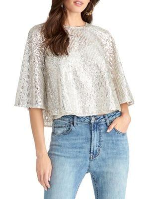 Rachel Roy Drey Sequin Crop Top