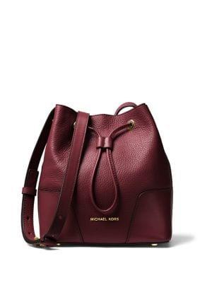 Michael Michael Kors Cary Small Leather Bucket Bag