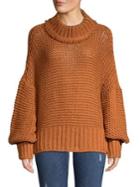 Free People Mockneck Cotton-blend Sweater