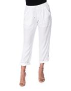 B Collection By Bobeau Roll-tab Cropped Pants