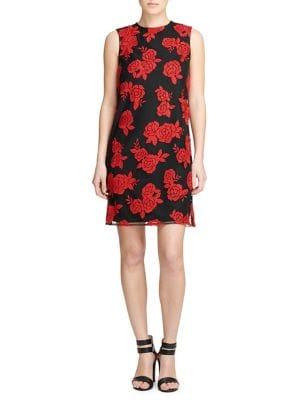Donna Karan Embroidered Sheath Dress