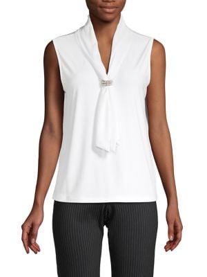Karl Lagerfeld Paris V-neck Sleeveless Top
