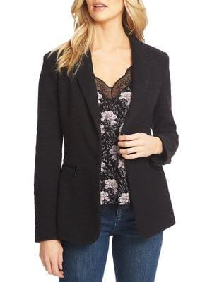 1.state Slub Tweed Open-front Blazer