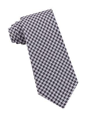 Calvin Klein Textured Houndstooth Slim Tie