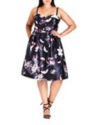 City Chic Plus Floral Sweetheart Dress