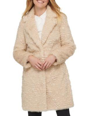 Karl Lagerfeld Paris Textured Faux-fur Coat