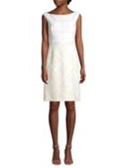 Elie Tahari Lacey Windowpane Check Sheath Dress