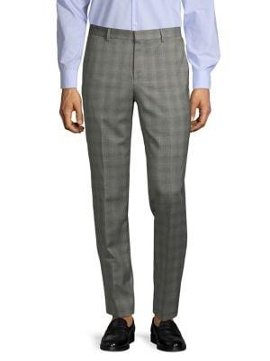Hugo Getlin Plaid Straight-leg Wool Trousers